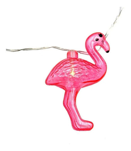 Guirnalda 10 Leds Luces Flamencos Rosas Navidad Usb Y Pila 1
