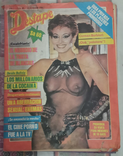 Revista Destape Tapa Carmen Barbieri 0