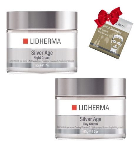Lidherma Hombre Silver Age Kit Dia Y Noche Elimina Arrugas 0
