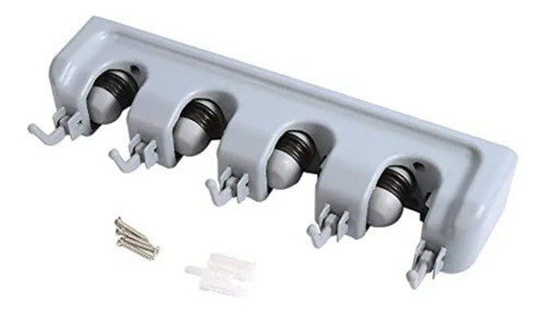 Soporte Organizador Escobero Multiple 5 Ganchos Se03 Gris 0