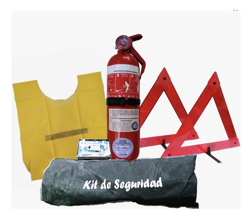 Kit Reglamentario De Seguridad Vtv Auto 5 En 1 Con Matafuego 0