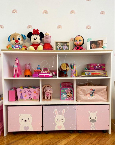 Mueble Juguetero Con Baúles Con Ruedas 1