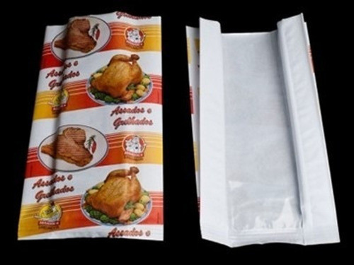 100 Saco Térmico Com Visor Papel Acoplado Assados Grelhados 1