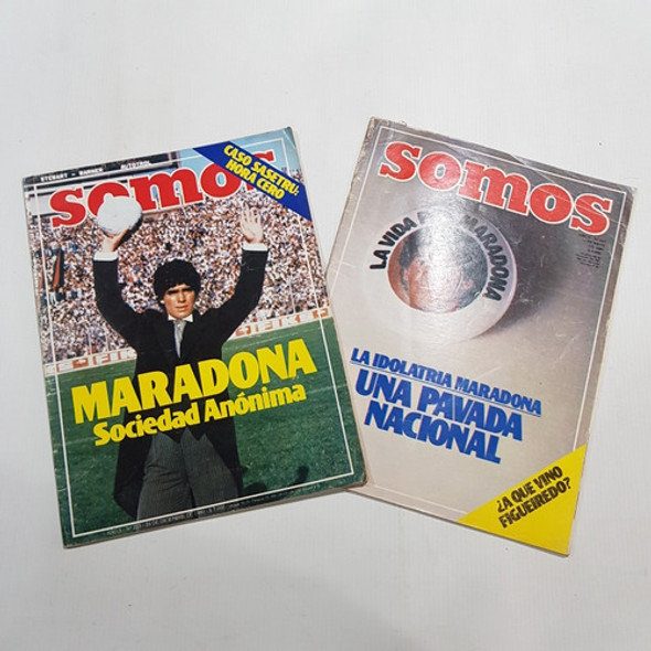 Antigua Revista Maradona Debut Somos Lote X 2 Mag 59784 0