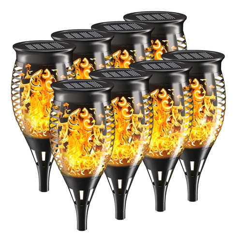 Luces De Antorcha Solar Tiki Con Llamas Parpadeantes Para Ja 0