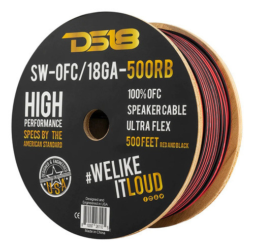 Cable Bipolar Parlante Ds18 18ga 100% Cobre Ofc Audio X Metr 1