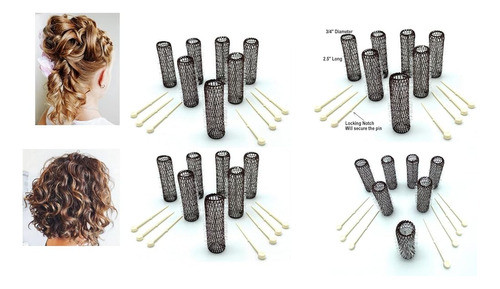 Alazco 28 Pc Vintage Style Hair Roller Medium Brush Rollers 1