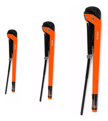 Combo Llave De Fuerza Caño Ajustable Sueca Stilson Hamilton 0