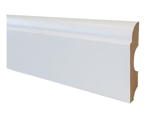 Rodapé Mdf Durafloor Clean Branco Nevada 8cm X 18mm X 2,1m 0