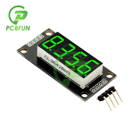 Tm1637 - Display De 4 Digitos 7 Seg Verde 0,36 Pol Arduino 1