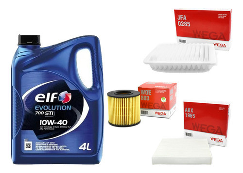 Kit Filtros Toyota Corolla 1.8 + Aceite Elf 700 Sti 10w40 4l 0