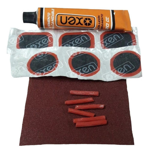 Kit Parches Para Reparacion Bicicleta Moto  + Solución 0