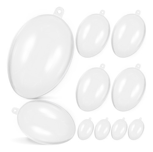Ovos De Enfeites De Bola Transparente Em Embalagem Oval 0