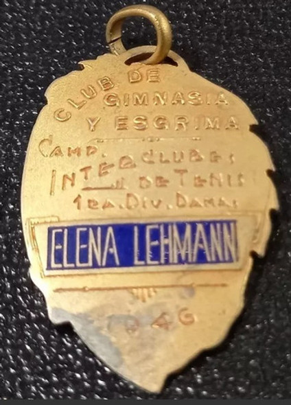 Medalla Club De Gimnasia Y Esgrima 1946 37x25 Mm - 1043 1