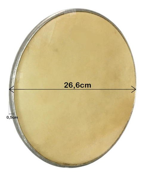 Pele De 10'' Couro Animal Tratado Ta872 1