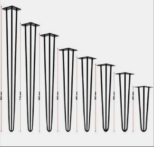 Patas De Hierro Hairping De 75 De Altura X 4 1