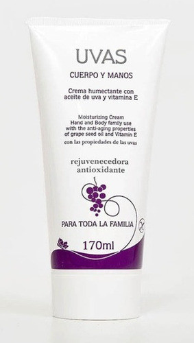 Crema Uvas Cuerpo Y Manos Hidratante, Sin Tacc 170ml 0