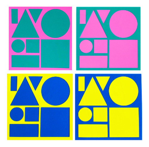 Blocos Lógicos Geométricos Eva 32 Peças - Aprenda Brincando 0