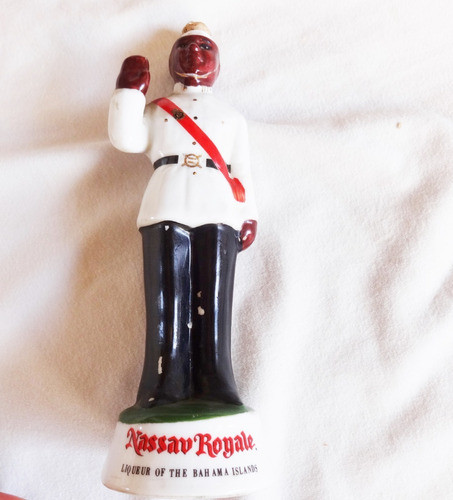 Botella Miniatura Antigua Soldado Poprcelana Nassav Licor 0