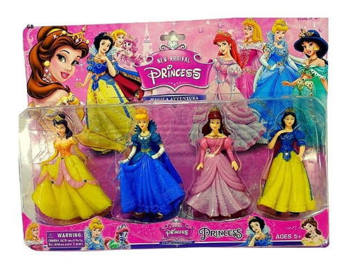 Kit 4 Bonecas Princesas  Cinderela Branca De Neve 0