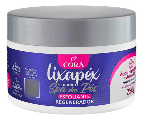Lixapéx Esfoliante Pés Ácido Hialurônico E Amêndoas 250g 1