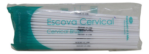 Escova Cervical Ginecológica Não Estéril 100un Kolplast 0