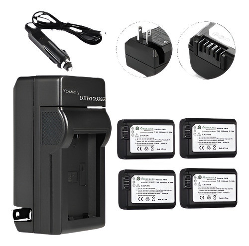 4 X Batería Np-fw50 Para Sony A6300 A6000 A5000 A3000 A7 Alf 0