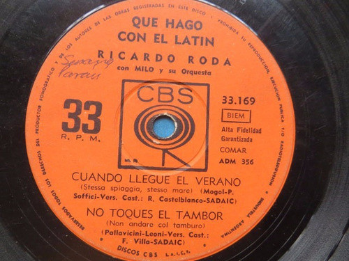 Ricardo Roda Que Hago Con El Latin Vinilo Simple 1