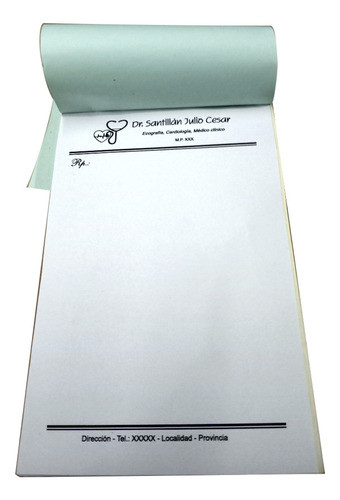 10 Blocks Recetario Membrete Personalizado - 1000hojas 11x17 1