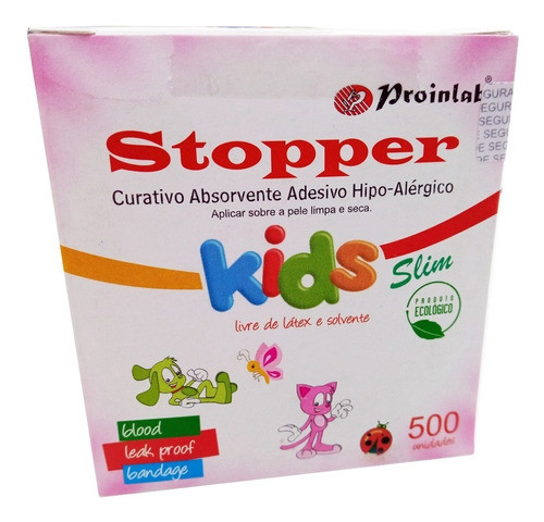 Curativo Absorvente Adesivo Stopper Kids - Cx 500 Unidades 0