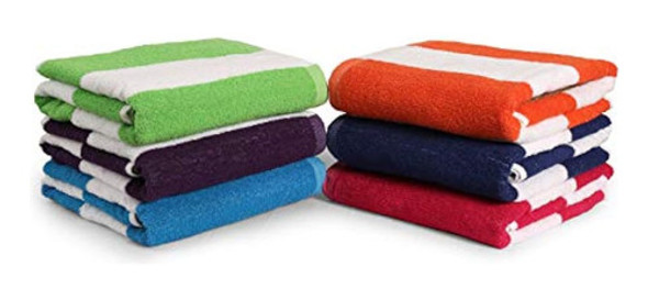 Toalla De Baño 100% Algodón, Paquete De 6, Toalla De Playa C 0