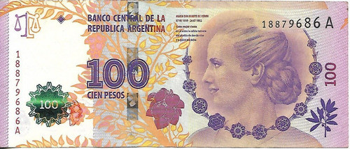 Bottero C002 $ 100 Evita Serie A Ex- Palermo 0