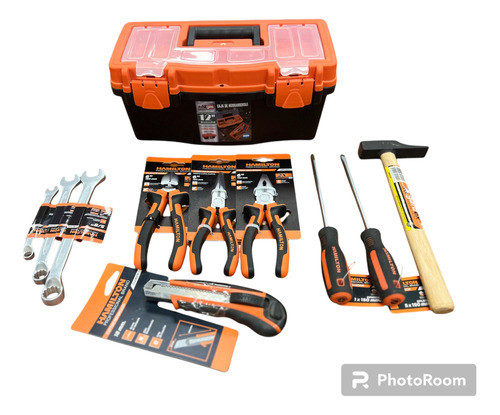 Set Kit Herramientas Caja Pinzas Destornillador Hamilton Pro 0