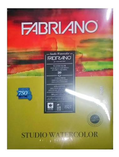 Fabriano Block Watercolor Studio 300g  35x50cm 20 Hojas 0