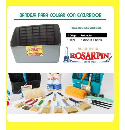 Bandeja Pintor Con Escurridor Reforzada Rosarpin 1