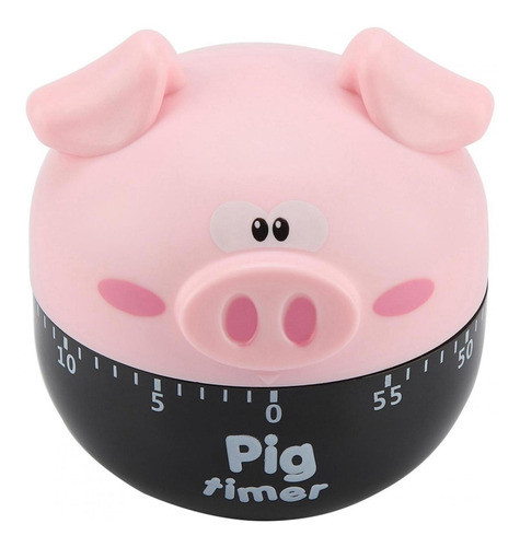 Cute Dos Desenhos Animados Pig Cozinha Temporizador Mecânica 0