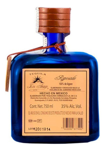 Tequila Reposado Los Arango. 100% De Agave. 750 Ml 1