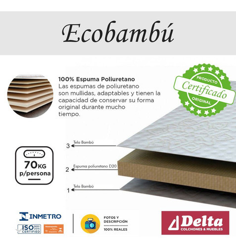 Colchón Espuma Certificada 1 Plaza Colchon 1 Plaza 1