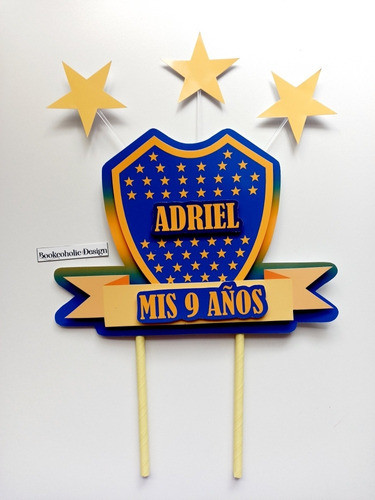 Cake Topper Adorno De Torta 3d - Boca Jrs 0