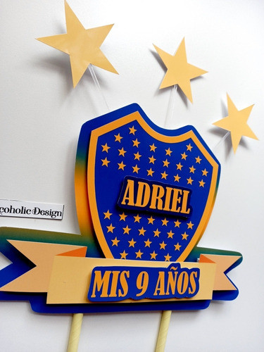 Cake Topper Adorno De Torta 3d - Boca Jrs 1