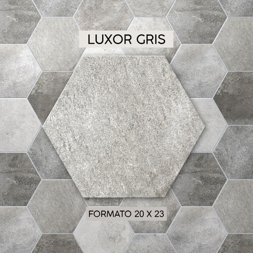 Revestimiento Ceramico Hexagonal Luxor Gris Mate 20x23 1