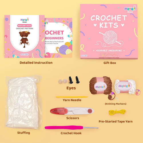 Kit De Crochet Para Principiantes Con Tutorial Y Hilo Cinta 1