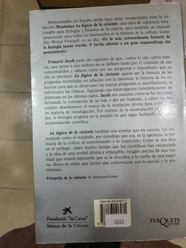Libro:la Logica De Lo Viviente-francois Jacob 1