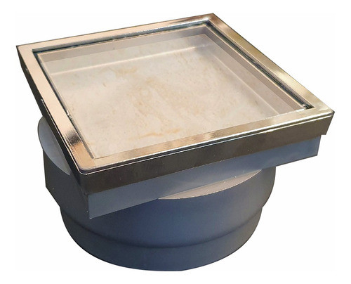 Desague 10x10 Vista Dual Porcel/inox. Acuadual Baño Me 0