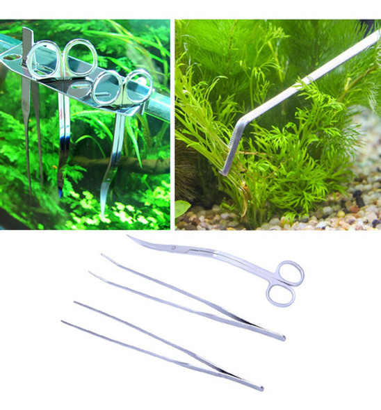 W. 3in1 Aquarium Aquatic Live Plantas Longas Punho Pinças 1