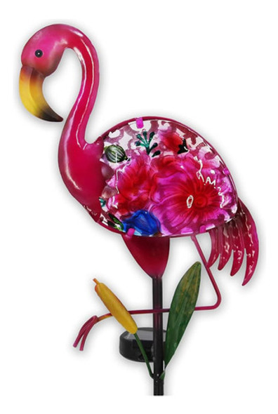 Wufeily Solar Garden Lights, Glass & Metal Flamingo Solar Ga 1