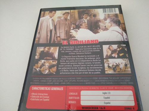 Dvd El Siciliano Christopher Lambert 1