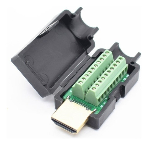 Ficha Conector Hdmi Macho Para Armar Cable Bornera 0