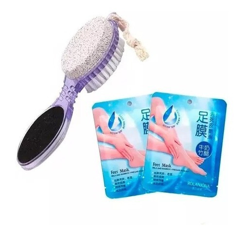 Set Belleza Pies Peine 4 En 1 Pómez + 2 Mascarillas Pies 0