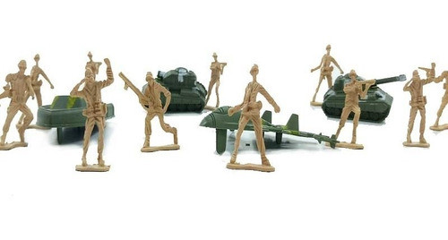 Soldaditos Juguete Plastico Combate Soldados Muñeco Auto +50 0